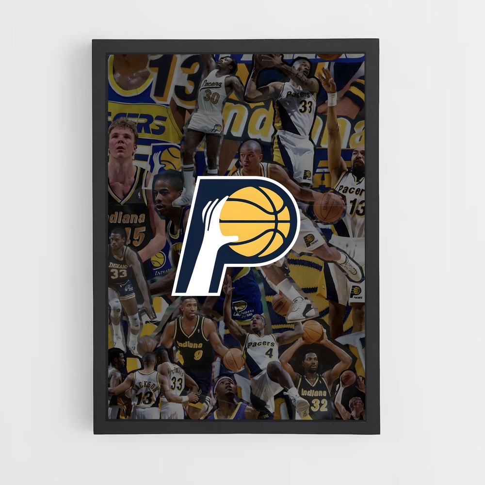 Poster Pacers en Action – affiche Basketball (vue 2)